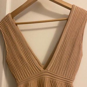 Ronny Kobo V Neck Knit Dress Midi NWOT